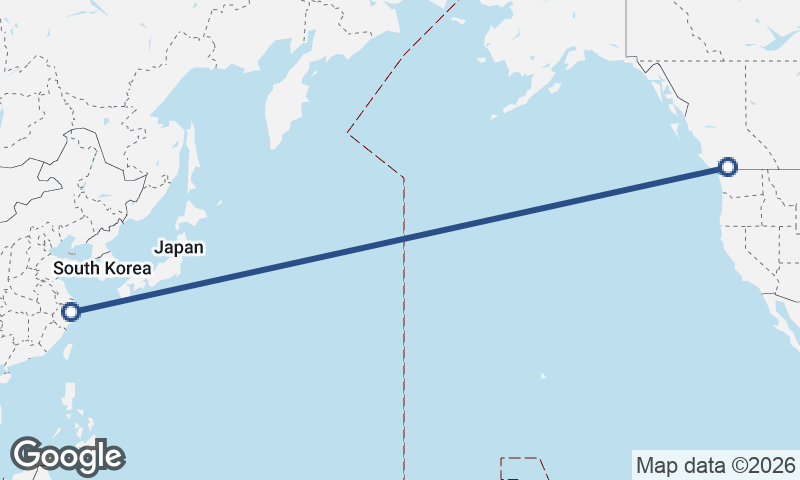 Vancouver to Ningbo