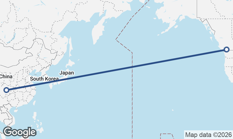 Vancouver to Chengdu