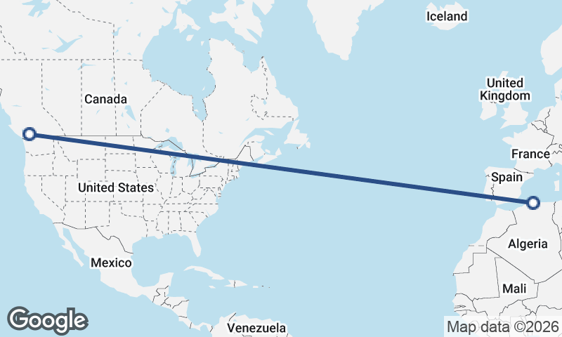 Vancouver to Algiers