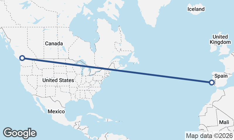 Vancouver to Lisbon