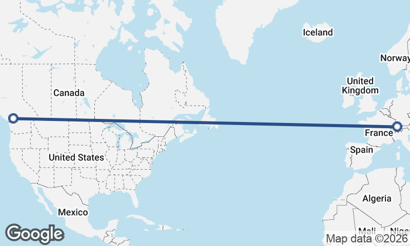 Vancouver to Zürich