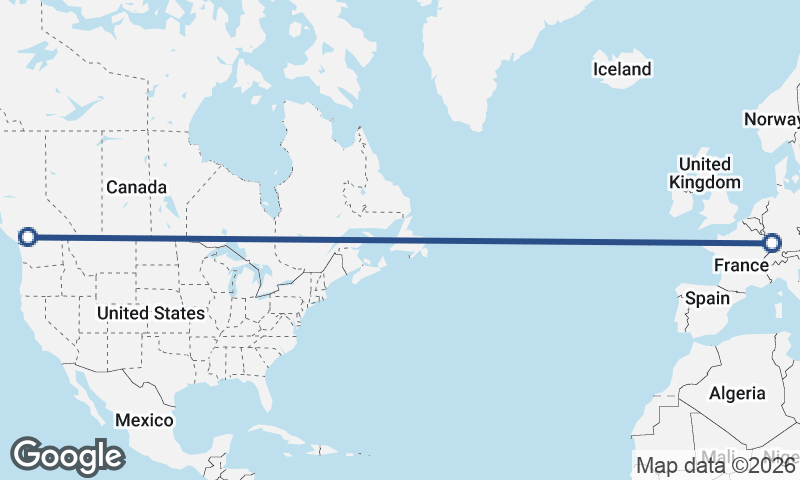 Vancouver to Strasbourg