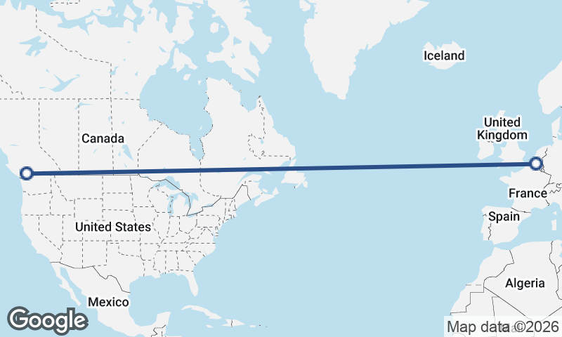 Vancouver to Brussels