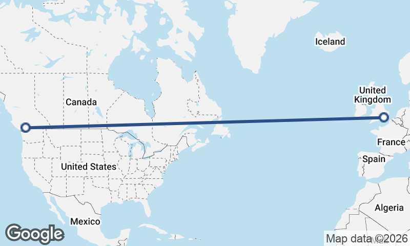 Vancouver to London