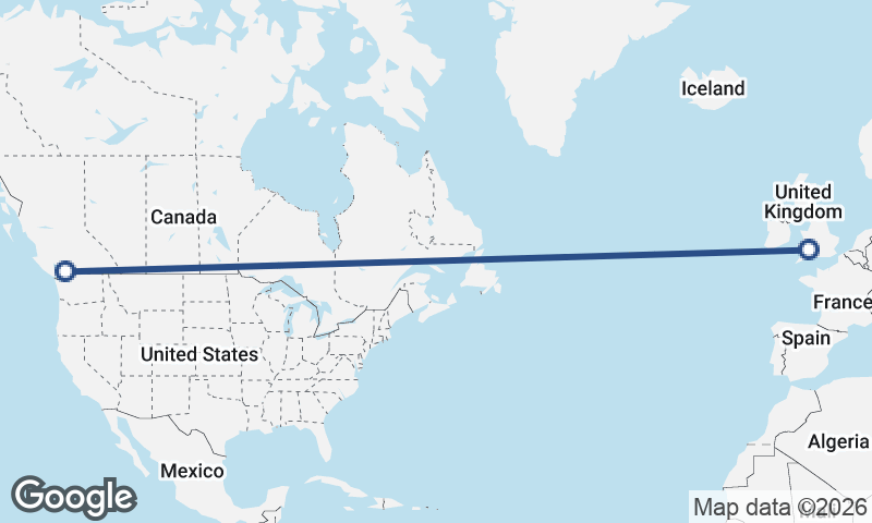 Vancouver to Cardiff