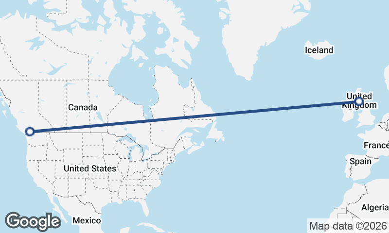 Vancouver to Glasgow