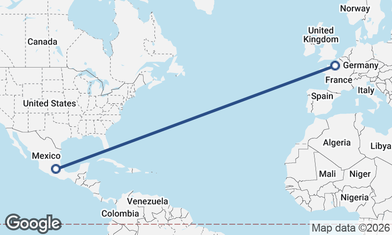 Rouen to Mexico City