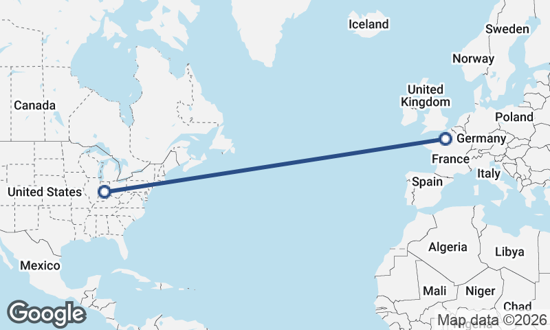 Rouen to Indianapolis