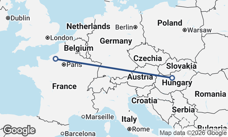 Rouen to Budapest