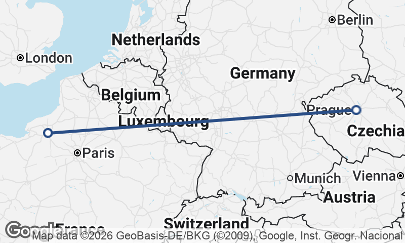 Rouen to Prague