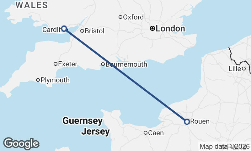 Rouen to Cardiff
