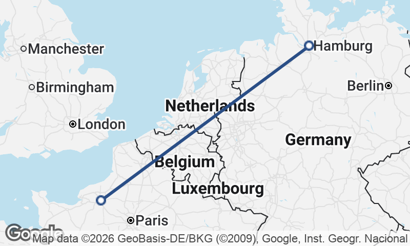 Rouen to Hamburg