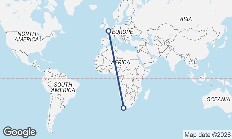 Le Havre to Cape Town