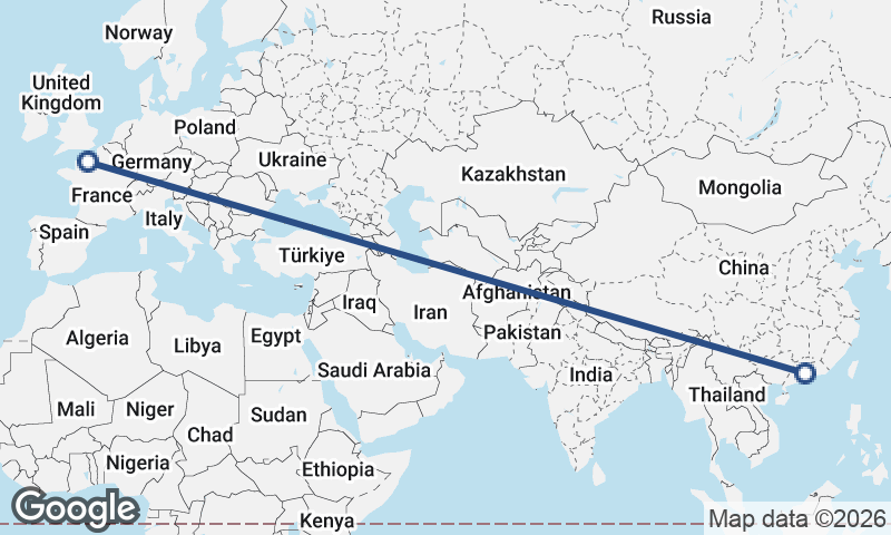 Le Havre to Guangzhou