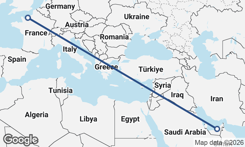 Le Havre to Abu Dhabi