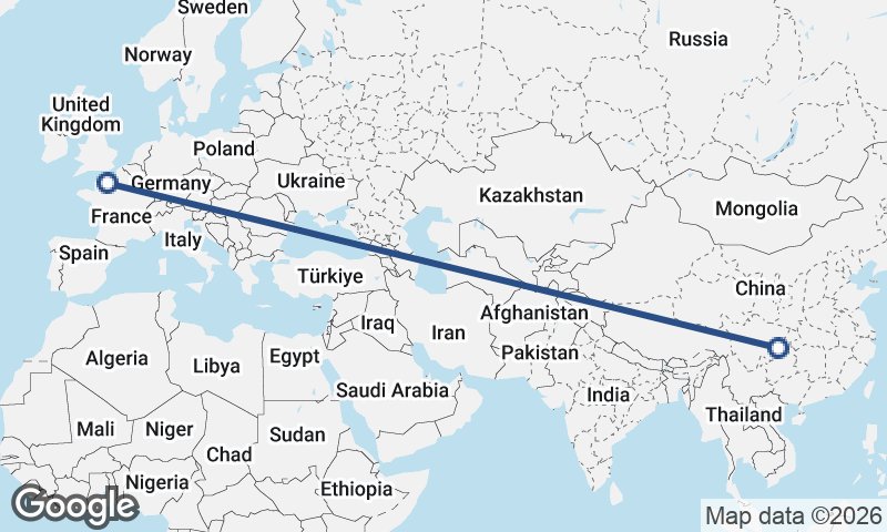 Le Havre to Chongqing