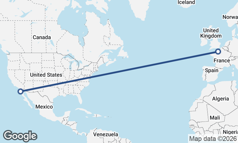 Le Havre to Ensenada