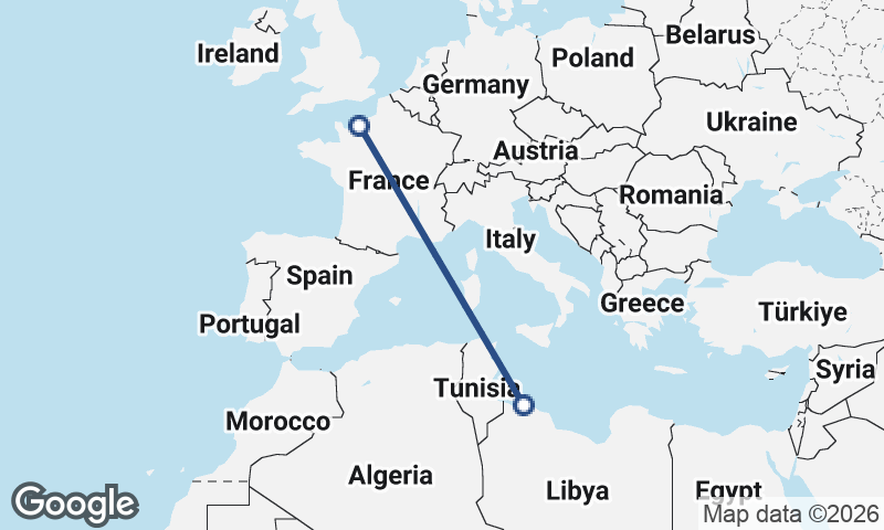 Le Havre to Tripoli