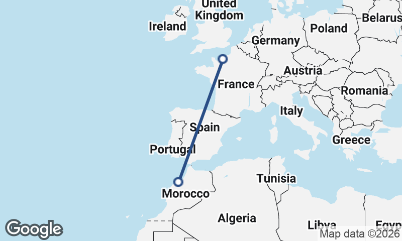 Le Havre to Casablanca