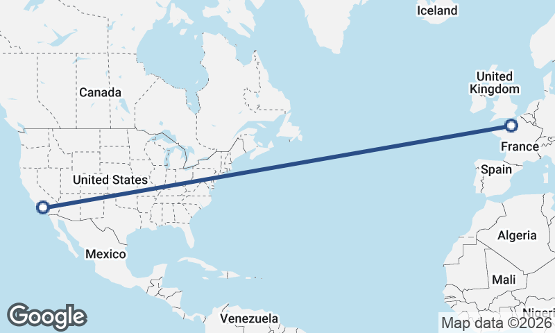 Le Havre to Los Angeles