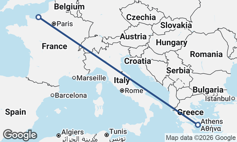Le Havre to Athens