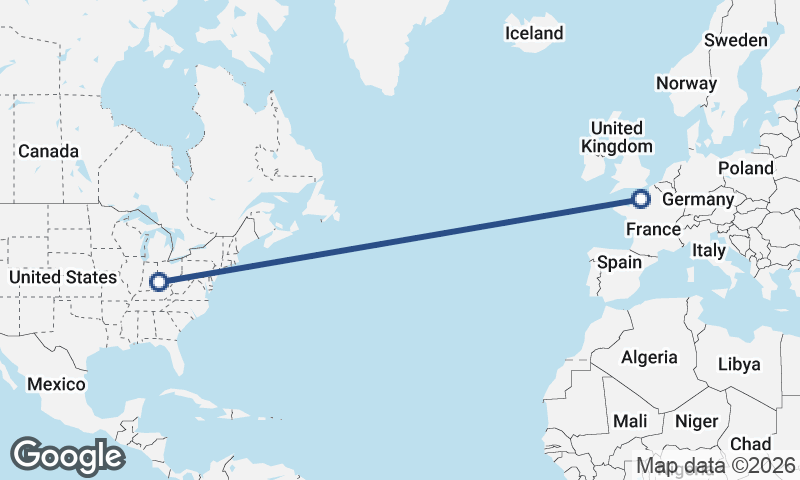 Le Havre to Cincinnati