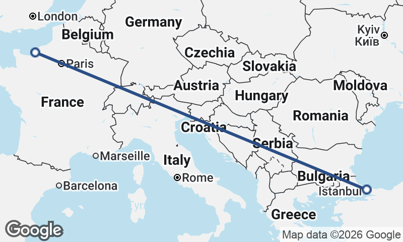 Le Havre to Istanbul