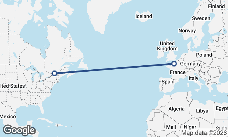 Le Havre to Montréal