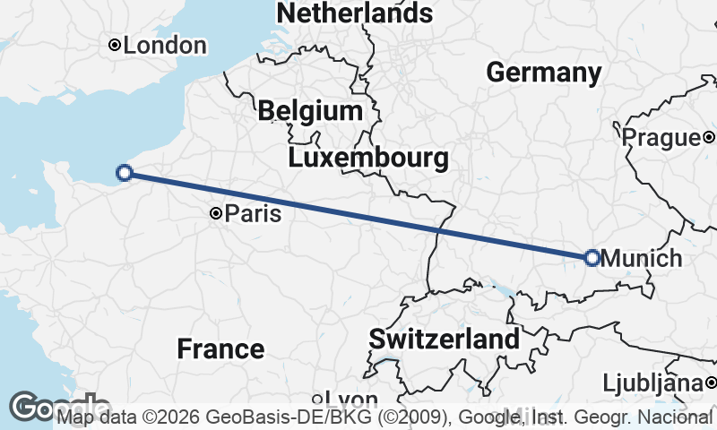 Le Havre to Munich