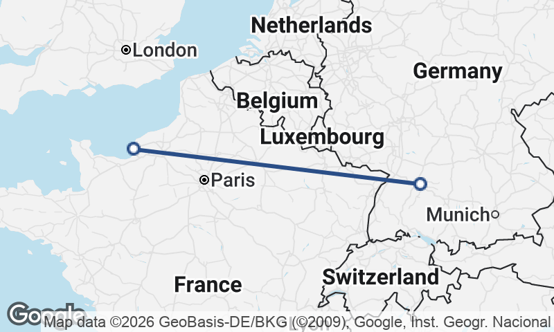 Le Havre to Stuttgart