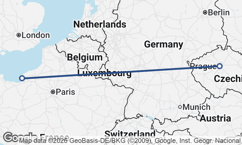 Le Havre to Prague