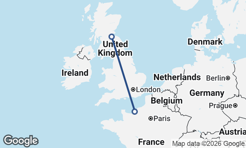 Le Havre to Edinburgh