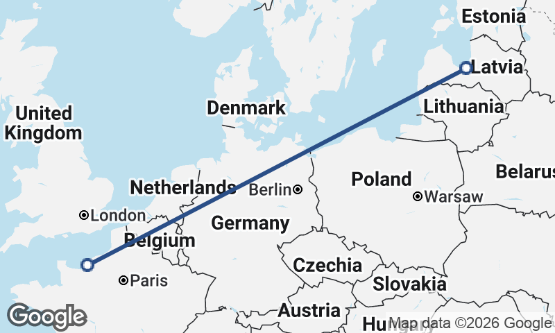 Le Havre to Riga