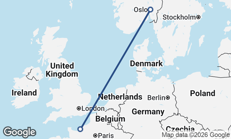 Le Havre to Oslo