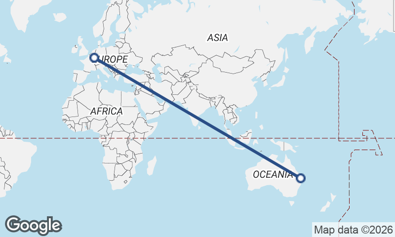 Luxembourg City to Brisbane