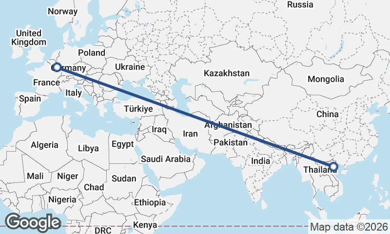 Luxembourg City to Hanoi