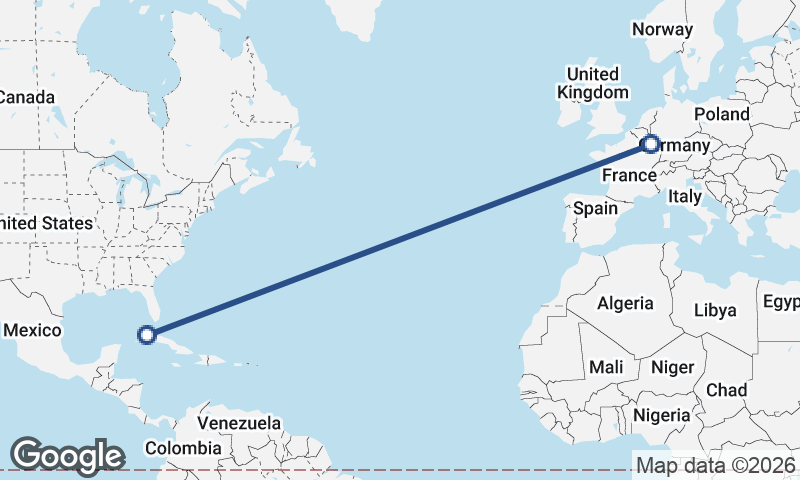 Luxembourg City to Havana