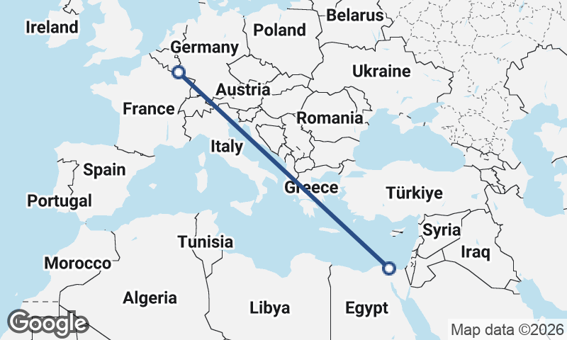 Luxembourg City to Port Said