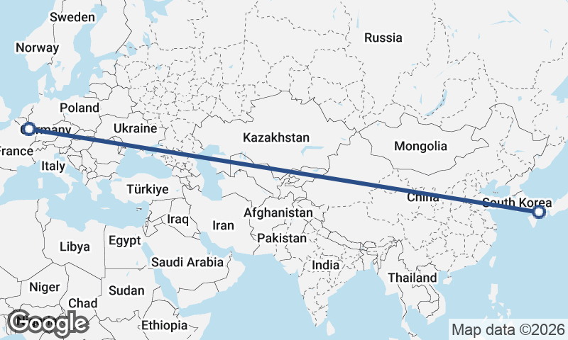 Luxembourg City to Hiroshima