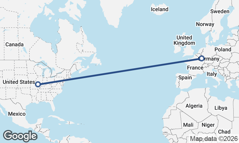 Luxembourg City to St. Louis