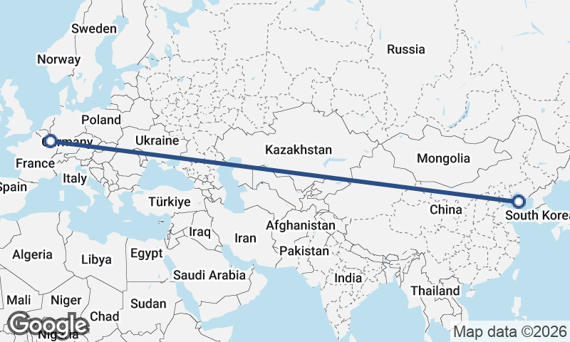 Luxembourg City to Dalian
