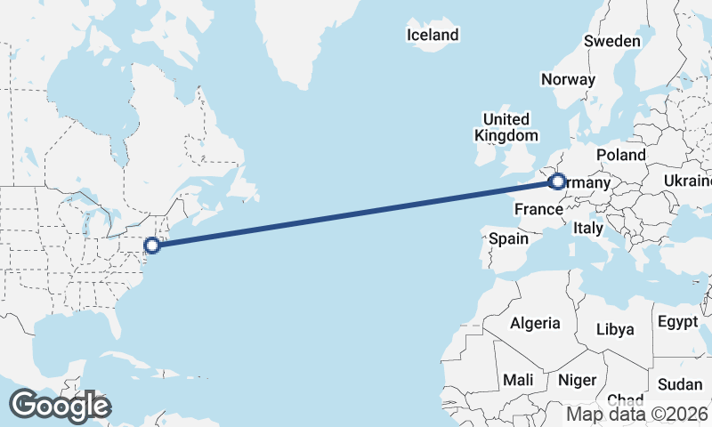 Luxembourg City to New York