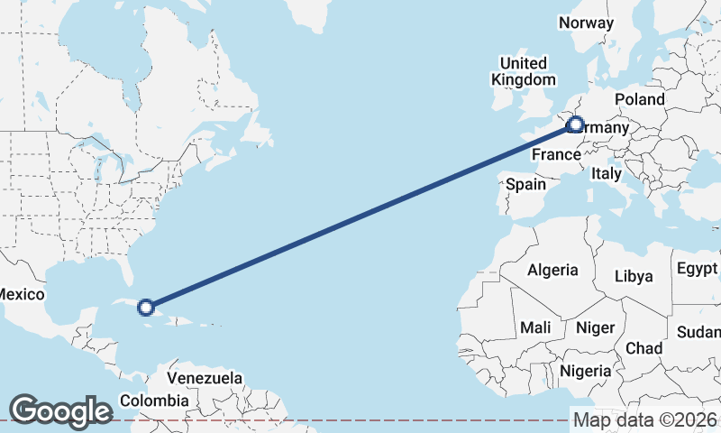 Luxembourg to Cuba