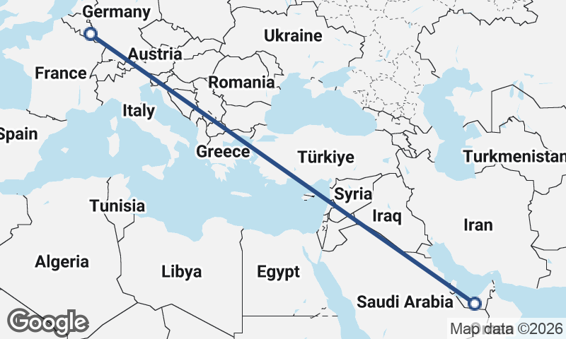 Luxembourg to United Arab Emirates