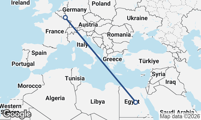 Luxembourg to Egypt