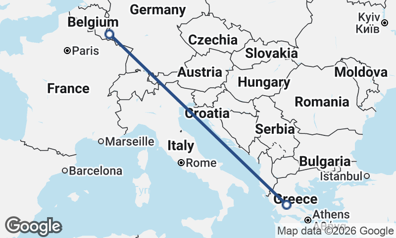 Luxembourg to Greece