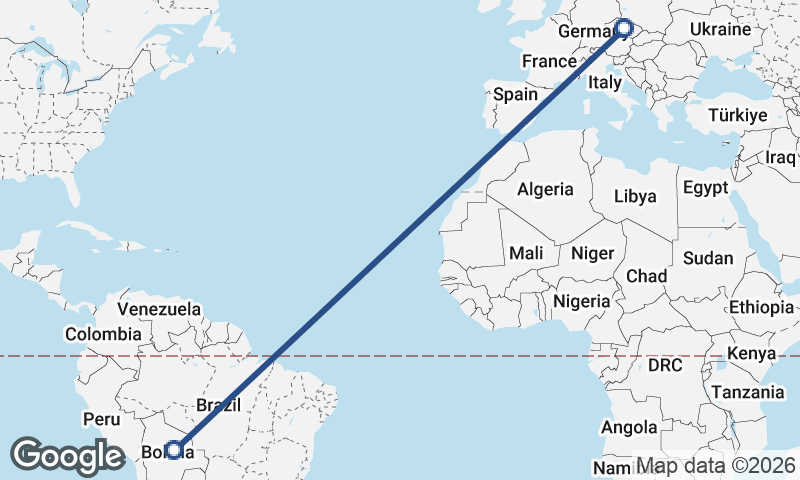 Czech Republic to Bolivia