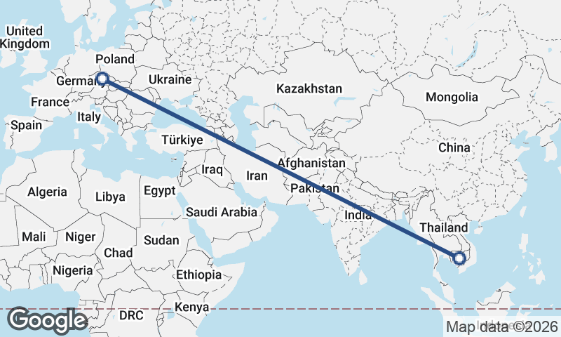 Czech Republic to Cambodia