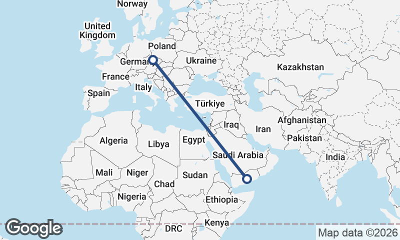 Czech Republic to Yemen