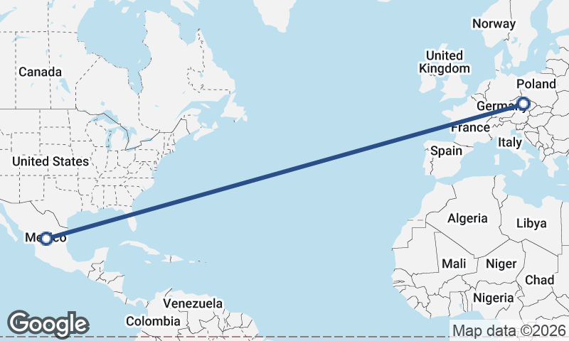 Czech Republic to Mexico